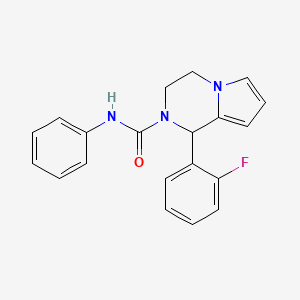 molecular formula C20H18FN3O B2776053 1-(2-fluorophenyl)-N-phenyl-3,4-dihydropyrrolo[1,2-a]pyrazine-2(1H)-carboxamide CAS No. 899959-70-7