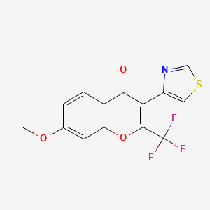 7-methoxy-3-(thiazol-4-yl)-2-(trifluoromethyl)-4H-chromen-4-one