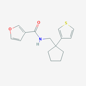 N-((1-(thiophen-3-yl)cyclopentyl)methyl)furan-3-carboxamide