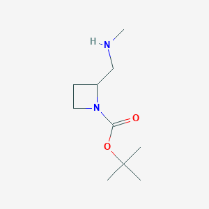 molecular formula C10H20N2O2 B2776081 叔丁基 2-[(甲基氨基)甲基]氮杂环丁烷-1-羧酸酯 CAS No. 1784070-98-9
