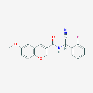 N-[cyano(2-fluorophenyl)methyl]-6-methoxy-2H-chromene-3-carboxamide