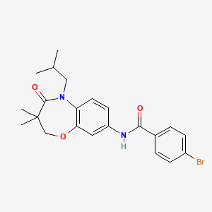 4-bromo-N-(5-isobutyl-3,3-dimethyl-4-oxo-2,3,4,5-tetrahydrobenzo[b][1,4]oxazepin-8-yl)benzamide