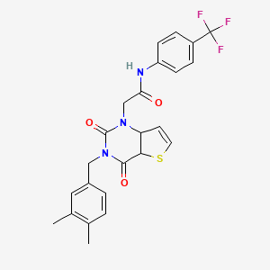 2-{3-[(3,4-dimethylphenyl)methyl]-2,4-dioxo-1H,2H,3H,4H-thieno[3,2-d]pyrimidin-1-yl}-N-[4-(trifluoromethyl)phenyl]acetamide
