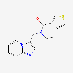 molecular formula C15H15N3OS B2776098 N-ethyl-N-(imidazo[1,2-a]pyridin-3-ylmethyl)thiophene-3-carboxamide CAS No. 1448122-14-2