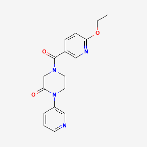 molecular formula C17H18N4O3 B2776111 4-(6-Ethoxypyridine-3-carbonyl)-1-(pyridin-3-yl)piperazin-2-one CAS No. 2097911-58-3