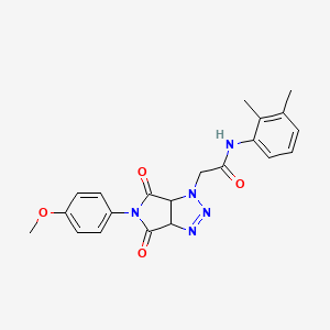 molecular formula C21H21N5O4 B2776116 N-(2,3-二甲基苯基)-2-[5-(4-甲氧苯基)-4,6-二氧代-4,5,6,6a-四氢吡咯并[3,4-d][1,2,3]三唑-1(3aH)-基]乙酰胺 CAS No. 1008646-63-6