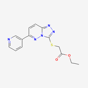 molecular formula C14H13N5O2S B2776129 乙酸2-((6-(吡啶-3-基)-[1,2,4]三唑并[4,3-b]吡啶-3-基)硫基)酯 CAS No. 1203011-40-8