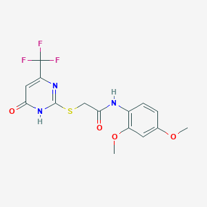 N-(2,4-dimethoxyphenyl)-2-((6-oxo-4-(trifluoromethyl)-1,6-dihydropyrimidin-2-yl)thio)acetamide