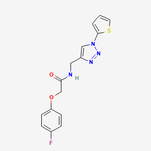 2-(4-fluorophenoxy)-N-((1-(thiophen-2-yl)-1H-1,2,3-triazol-4-yl)methyl)acetamide