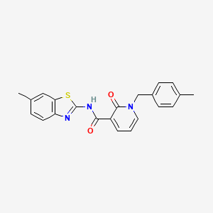N-(6-methyl-1,3-benzothiazol-2-yl)-1-[(4-methylphenyl)methyl]-2-oxopyridine-3-carboxamide
