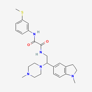 N1-(2-(1-methylindolin-5-yl)-2-(4-methylpiperazin-1-yl)ethyl)-N2-(3-(methylthio)phenyl)oxalamide