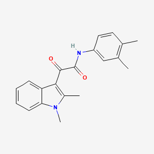 molecular formula C20H20N2O2 B2776149 2-(1,2-dimethyl-1H-indol-3-yl)-N-(3,4-dimethylphenyl)-2-oxoacetamide CAS No. 862831-67-2