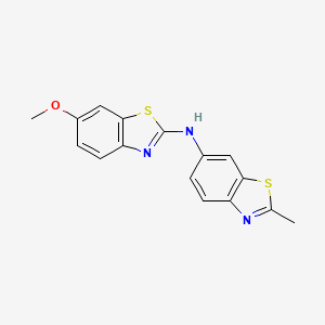 molecular formula C16H13N3OS2 B2776153 6-甲氧基-N-(2-甲基苯并[2]噻唑-6-基)苯并[2]噻唑-2-胺 CAS No. 862975-44-8