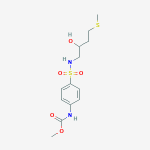 molecular formula C13H20N2O5S2 B2776154 Methyl N-[4-[(2-hydroxy-4-methylsulfanylbutyl)sulfamoyl]phenyl]carbamate CAS No. 2320925-12-8