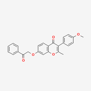 3-(4-methoxyphenyl)-2-methyl-7-(2-oxo-2-phenylethoxy)-4H-chromen-4-one