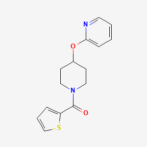 molecular formula C15H16N2O2S B2776164 (4-(Pyridin-2-yloxy)piperidin-1-yl)(thiophen-2-yl)methanone CAS No. 1428355-70-7