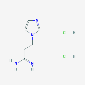 molecular formula C6H12Cl2N4 B2776167 3-(1H-imidazol-1-yl)propanimidamide dihydrochloride CAS No. 1172866-14-6