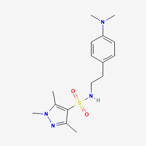 molecular formula C16H24N4O2S B2776168 N-{2-[4-(dimethylamino)phenyl]ethyl}-1,3,5-trimethyl-1H-pyrazole-4-sulfonamide CAS No. 1252141-10-8