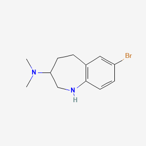 molecular formula C12H17BrN2 B2776170 7-溴-N,N-二甲基-2,3,4,5-四氢-1H-1-苯并哌啶-3-胺 CAS No. 2031269-43-7