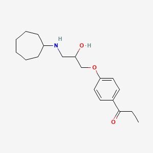 molecular formula C19H29NO3 B2776173 1-{4-[3-(Cycloheptylamino)-2-hydroxypropoxy]phenyl}propan-1-one CAS No. 701282-15-7