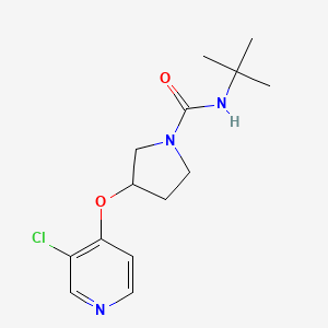 molecular formula C14H20ClN3O2 B2776177 N-(tert-butyl)-3-((3-chloropyridin-4-yl)oxy)pyrrolidine-1-carboxamide CAS No. 2034447-74-8