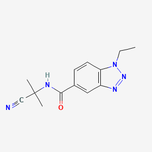 molecular formula C13H15N5O B2776179 N-(1-cyano-1-methylethyl)-1-ethyl-1H-1,2,3-benzotriazole-5-carboxamide CAS No. 1384710-37-5