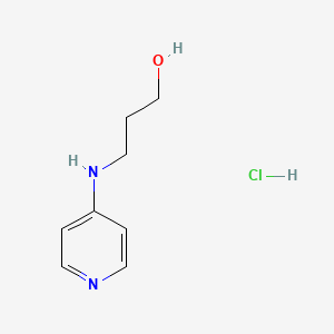 molecular formula C8H13ClN2O B2776197 3-(Pyridin-4-ylamino)propan-1-ol;hydrochloride CAS No. 2247104-37-4