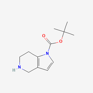 molecular formula C12H18N2O2 B2776199 叔丁基 1H,4H,5H,6H,7H-吡咯[3,2-c]吡啶-1-羧酸酯 CAS No. 1820684-09-0