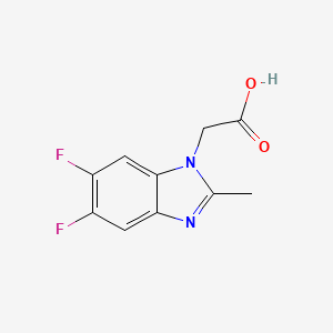2-(5,6-difluoro-2-methyl-1H-1,3-benzodiazol-1-yl)acetic acid