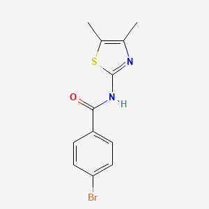 molecular formula C12H11BrN2OS B2776202 4-溴-N-(4,5-二甲基噻唑-2-基)苯甲酰胺 CAS No. 378215-12-4