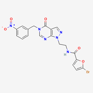 5-bromo-N-(2-(5-(3-nitrobenzyl)-4-oxo-4,5-dihydro-1H-pyrazolo[3,4-d]pyrimidin-1-yl)ethyl)furan-2-carboxamide