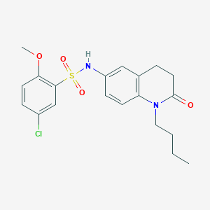 molecular formula C20H23ClN2O4S B2776209 N-(1-丁基-2-氧代-1,2,3,4-四氢喹啉-6-基)-5-氯-2-甲氧基苯磺酰胺 CAS No. 941992-35-4