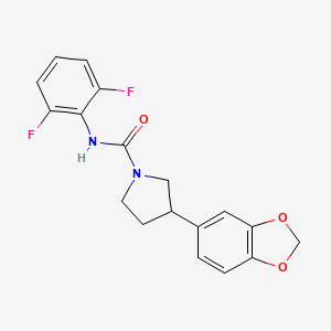 3-(benzo[d][1,3]dioxol-5-yl)-N-(2,6-difluorophenyl)pyrrolidine-1-carboxamide