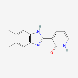 molecular formula C14H13N3O B2776219 3-(5,6-dimethyl-1H-1,3-benzimidazol-2-yl)-2(1H)-pyridinone CAS No. 860784-68-5