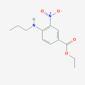 molecular formula C12H16N2O4 B2776221 Ethyl 3-nitro-4-(propylamino)benzoate CAS No. 312922-00-2