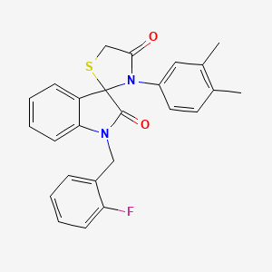 3'-(3,4-Dimethylphenyl)-1-[(2-fluorophenyl)methyl]-1,2-dihydrospiro[indole-3,2'-[1,3]thiazolidine]-2,4'-dione