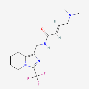 (E)-4-(Dimethylamino)-N-[[3-(trifluoromethyl)-5,6,7,8-tetrahydroimidazo[1,5-a]pyridin-1-yl]methyl]but-2-enamide