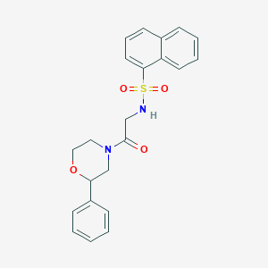 molecular formula C22H22N2O4S B2776238 N-[2-oxo-2-(2-phenylmorpholin-4-yl)ethyl]naphthalene-1-sulfonamide CAS No. 954039-10-2