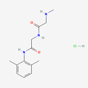 molecular formula C13H20ClN3O2 B2776239 N-{[(2,6-dimethylphenyl)carbamoyl]methyl}-2-(methylamino)acetamide hydrochloride CAS No. 1172052-24-2