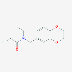 molecular formula C13H16ClNO3 B2776249 2-chloro-N-(2,3-dihydro-1,4-benzodioxin-6-ylmethyl)-N-ethylacetamide CAS No. 878218-20-3