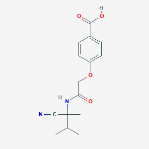 molecular formula C15H18N2O4 B2776251 4-{[(1-Cyano-1,2-dimethylpropyl)carbamoyl]methoxy}benzoic acid CAS No. 1050105-51-5