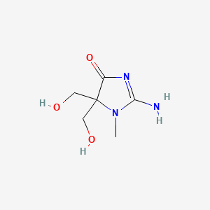molecular formula C6H11N3O3 B2776252 2-Amino-5,5-bis-hydroxymethyl-1-methyl-1,5-dihydro-imidazol-4-one CAS No. 138197-74-7