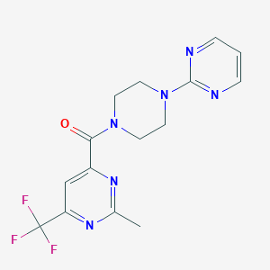 [2-Methyl-6-(trifluoromethyl)pyrimidin-4-yl]-(4-pyrimidin-2-ylpiperazin-1-yl)methanone