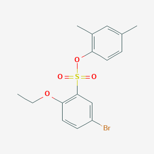 molecular formula C16H17BrO4S B2776259 2,4-Dimethylphenyl 5-bromo-2-ethoxybenzene-1-sulfonate CAS No. 2380191-17-1