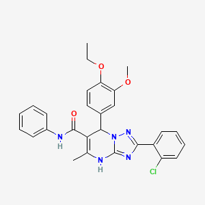 2-(2-chlorophenyl)-7-(4-ethoxy-3-methoxyphenyl)-5-methyl-N-phenyl-4,7-dihydro-[1,2,4]triazolo[1,5-a]pyrimidine-6-carboxamide