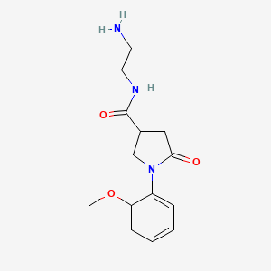 N-(2-aminoethyl)-1-(2-methoxyphenyl)-5-oxopyrrolidine-3-carboxamide