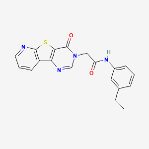 molecular formula C19H16N4O2S B2776280 N-(3-ethylphenyl)-2-(4-oxopyrido[3',2':4,5]thieno[3,2-d]pyrimidin-3(4H)-yl)acetamide CAS No. 1223896-45-4