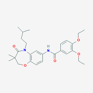 3,4-diethoxy-N-(5-isopentyl-3,3-dimethyl-4-oxo-2,3,4,5-tetrahydrobenzo[b][1,4]oxazepin-7-yl)benzamide