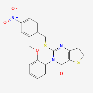 3-(2-methoxyphenyl)-2-((4-nitrobenzyl)thio)-6,7-dihydrothieno[3,2-d]pyrimidin-4(3H)-one