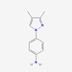 molecular formula C11H13N3 B2776284 4-(3,4-Dimethylpyrazol-1-yl)aniline CAS No. 2137645-16-8